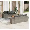 Image de Salon de jardin avec coussins 7 pcs gris résine tressée 3257670