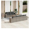 Image de Salon de jardin modulable 8 pieces gris resine tressee 62 x 55 x 69 7 personnes