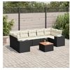 Image de Salon de jardin modulable 8 pieces 7 personnes noir 62 x 62 x 69 cm rotin