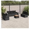 Image de Salon de jardin modulable resine tressee 8 pieces 7 personnes 62 x 55 x 69 cm noir