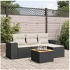 Image de Salon de jardin modulable rotin noir 5 pieces x 83 x 69 4 personnes