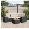 Image de Salon de Jardin avec Coussins 5 pcs, Canapés de Patio, Ensemble de Meubles, Mobilier de Terrasse Extérieur, Noir 3257757