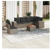Image de Salon de Jardin avec Coussins 7 pcs, Canapés et Table de Terrasse, Ensemble de Meubles d'Extérieur Patio, Gris Résine 3257803