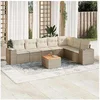 Image de Salon de jardin modulable beige resine tressee 8 pieces 62 x 62 x 69 cm 7 personnes