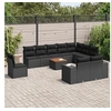 Image de 11-delige Loungeset met kussens poly rattan zwart3257826