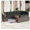 Image de Salon de Jardin avec Coussins 11 pcs, Canapés de Patio, Ensemble de Meubles, Mobilier de Terrasse Extérieur, Gris 3257831