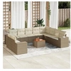 Image de Salon de jardin modulable rotin beige 11 pieces x 83 x 69 10 personnes