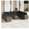 Image de Salon de Jardin avec Coussins 11 pcs, Canapés avec Pieds Réglables, Ensemble de Meubles d'Extérieur Patio Terrasse, 3223842