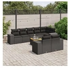 Image de Salon de jardin modulable noir 9 pieces 8 personnes 62 x 62 x 69 resine tressee