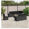 Image de Salon de jardin modulable 9 pieces 8 personnes resine tressee 62 x 62 x 69 noir