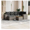 Image de Salon de Jardin avec Coussins 7 pcs, Canapés de Terrasse, Ensemble de Meubles de Patio, Mobilier d'Extérieur, Gris 3257880