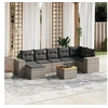 Image de Salon de Jardin avec Coussins 8 pcs, Canapés de Terrasse, Ensemble de Meubles de Patio, Mobilier d'Extérieur, Gris 3257887