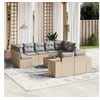 Image de Salon de jardin modulable resine tressee 9 personnes beige 62 x 62 x 69 cm 3 pieces