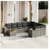 Image de Salon de jardin modulable gris resine tressee 9 personnes 62 x 62 x 69 cm 10 pieces