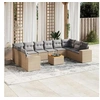 Image de Salon de jardin modulable resine tressee 11 pieces 10 personnes 62 x 62 x 69 cm beige