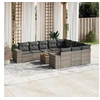 Image de Salon de Jardin avec Coussins 10 pcs, Canapés avec Pieds Réglables, Ensemble de Meubles d'Extérieur Patio Terrasse, 3217851