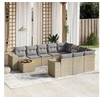 Image de Salon de Jardin avec Coussins 11 pcs, Canapés de Terrasse, Ensemble de Meubles de Patio, Mobilier d'Extérieur, Beige 3257963