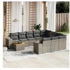 Image de Salon de jardin modulable resine tressee gris 11 pieces x 83 x 69 11 personnes
