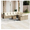 Image de Salon de Jardin avec Coussins 11 pcs, Canapés de Terrasse, Ensemble de Meubles de Patio, Mobilier d'Extérieur, Beige 3257969