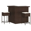 Image de Salon de jardin vidaxl 3 pieces resine tressee marron 100 x 50 x 105 cm