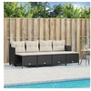 Image de Salon de jardin 5 pcs avec coussins noir résine tressée, ensemble de canapés d'extérieur, salon de jardin, ensemble 3261533