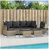 Image de 5-delige Loungeset met kussens poly rattan lichtgrijs3261550