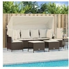 Image de Salon de jardin avec coussins 5 pcs marron résine tressée, ensemble de canapés d'extérieur, salon de jardin, ensemble 3261552