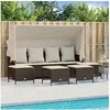 Image de Salon de jardin avec coussins 5 pcs marron résine tressée, ensemble de canapés d'extérieur, salon de jardin, ensemble 3261564