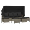 Image de Salon de jardin resine tressee gris 5 pieces 52.5 x 52.5 x 52.5 5 personnes