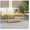 Image de Table basse 110x55x45 cm bambou, table d'appoint, bout de canapé, table d'accent, table de salon, table centrale, 366474