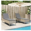 Image de Chaises longues avec coussins lot de 2 beige résine tressée 3261590