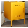 Image de Table de chevet jaune moutarde 36x39x50,5 cm acier, armoire, armoire latérale, support de téléphone, table de chevet 842916