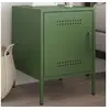 Image de Table de chevet vert olive 36x39x50,5 cm acier, armoire, armoire latérale, support de téléphone, table de chevet, 842918