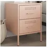 Image de Table de chevet rose 36x39x50,5 cm acier 842924