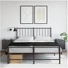 Image de Tables de chevet 2 pcs anthracite 36x39x50,5 cm acier 842927