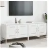 Image de Meubles TV 2 pcs blanc 68x39x50,5 cm acier, support TV, buffet TV, meuble multimédia, banc TV, armoire hifi, centre 842945