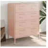 Image de Buffet rose 68x39x89 cm acier, armoire, placard, buffet haut, armoire latérale, armoire de rangement, organisateur de 842983