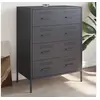 Image de Buffet anthracite 68x39x89 cm acier, armoire, placard, buffet haut, armoire latérale, armoire de rangement, 842984