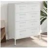 Image de Buffet blanc 68x39x89 cm acier, armoire, placard, buffet haut, armoire latérale, armoire de rangement, organisateur 842987