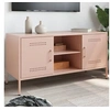 Image de Meuble TV rose 100,5x39x50,5 cm acier