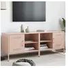 Image de Meubles TV 2 pcs rose 68x39x50,5 cm acier, support TV, buffet TV, meuble multimédia, banc TV, armoire hifi 842997
