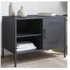 Image de Meuble TV anthracite 68x39x50,5 cm acier, support TV, buffet TV, meuble multimédia, banc TV, armoire hifi 842998