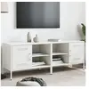 Image de Meubles TV 2 pcs blanc 68x39x50,5 cm acier, support TV, buffet TV, meuble multimédia, banc TV, armoire hifi 843005