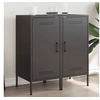 Image de Buffets 2 pcs, Armoires avec Pieds, Placards avec Porte, Meubles de Rangement Salon Chambre à Coucher, Noir 36x39x79 843013