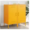 Image de Buffets 2 pcs, Armoires avec Pieds, Placards avec Porte, Meubles de Rangement Salon Chambre à Coucher, Jaune Moutarde 843019