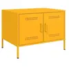Image de Table Basse, Table d'Appoint avec Pieds, Bout de Canapé avec Porte, Meuble de Rangement Salle de Séjour, Jaune 843033