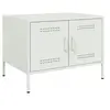 Image de Table Basse, Table d'Appoint avec Pieds, Bout de Canapé avec Porte, Meuble de Rangement Salle de Séjour, Blanc 843035