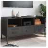 Image de Meuble TV, Armoire de Télévision avec Pieds, Support Télé avec Rangement Salon Salle de Séjour, Noir 100,5x39x50,5 cm 843036