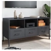 Image de Meuble TV, Armoire de Télévision avec Pieds, Support Télé avec Rangement Salon Salle de Séjour, Anthracite 843038