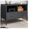 Image de Meuble TV, Armoire de Télévision avec Pieds, Support Télé avec Rangement Salon Salle de Séjour, Anthracite 68x39x50,5 843046